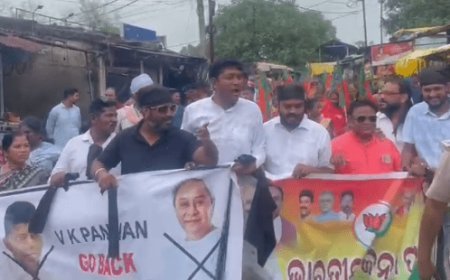 ଝାରସୁଗୁଡ଼ାରେ  ୫-ଟି ସଚିବଙ୍କୁ ବିରୋଧ